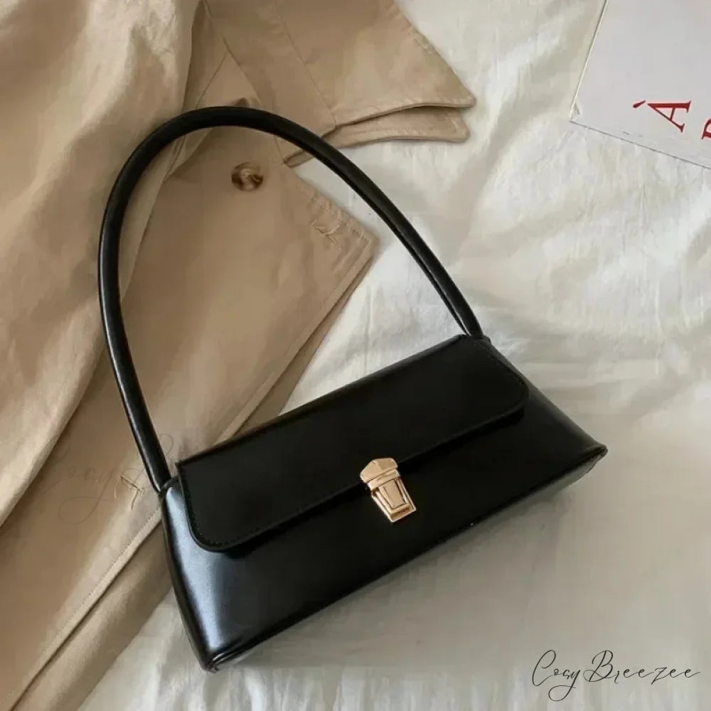 Bow Underarm Shoulder Bag Black shoulder-250126