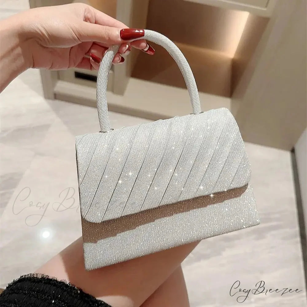 Bright Silk Evening Elegant Banquet Clutch clutchbag-250126