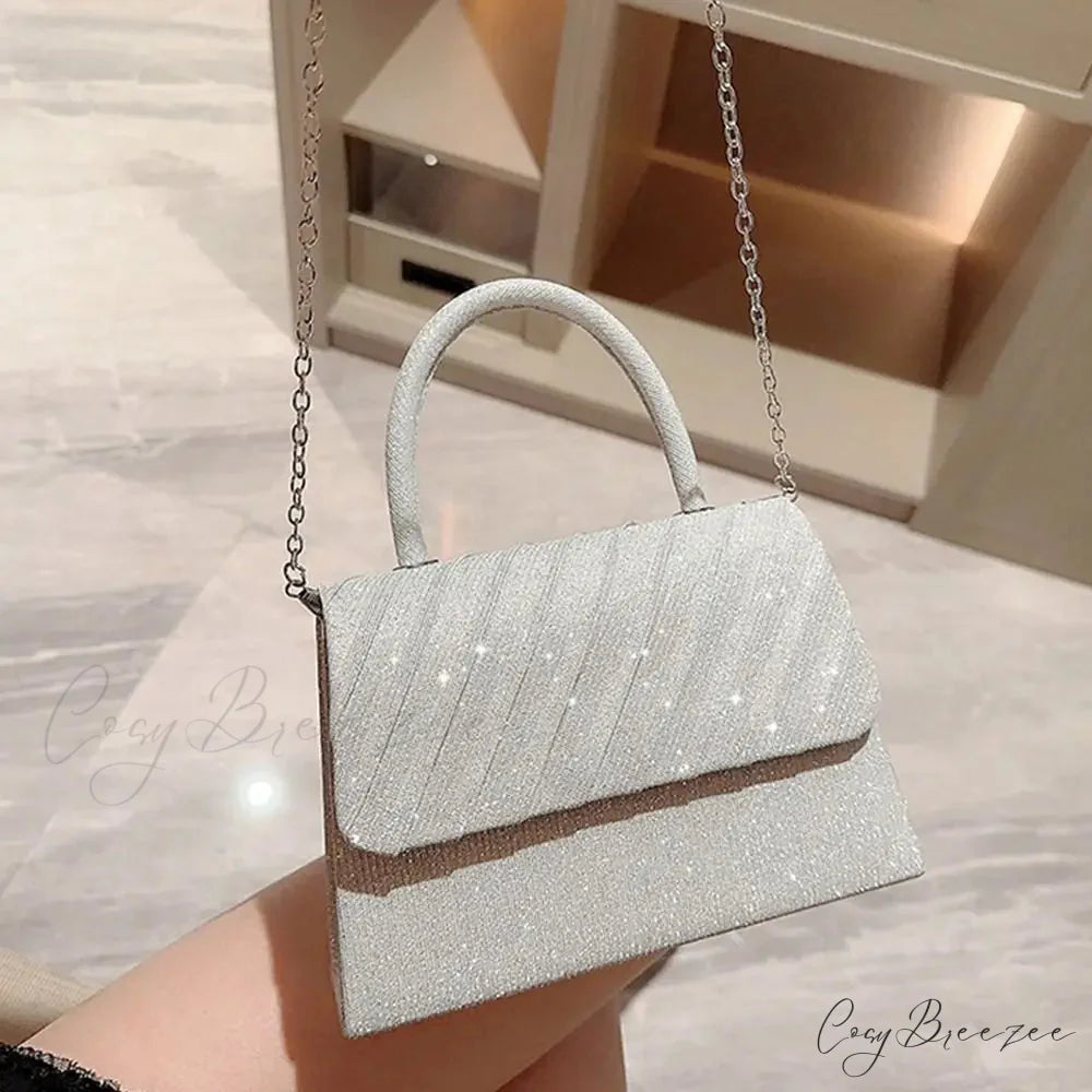 Bright Silk Evening Elegant Banquet Clutch clutchbag-250126