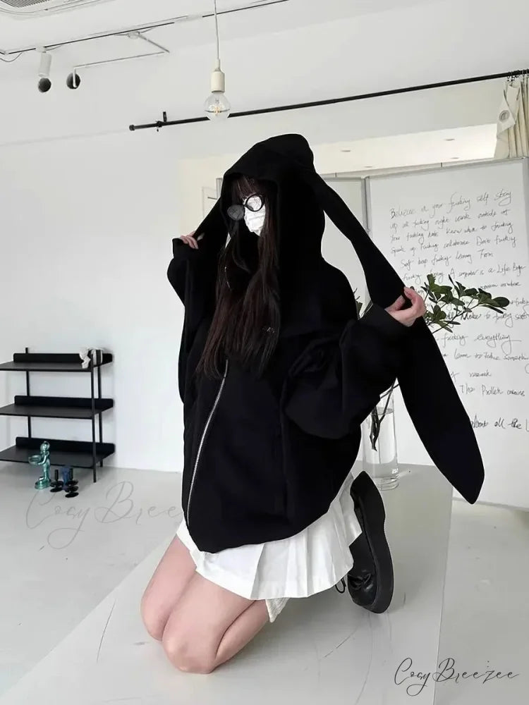 Bunny Girl Ears Hoodie hoodies-241228
