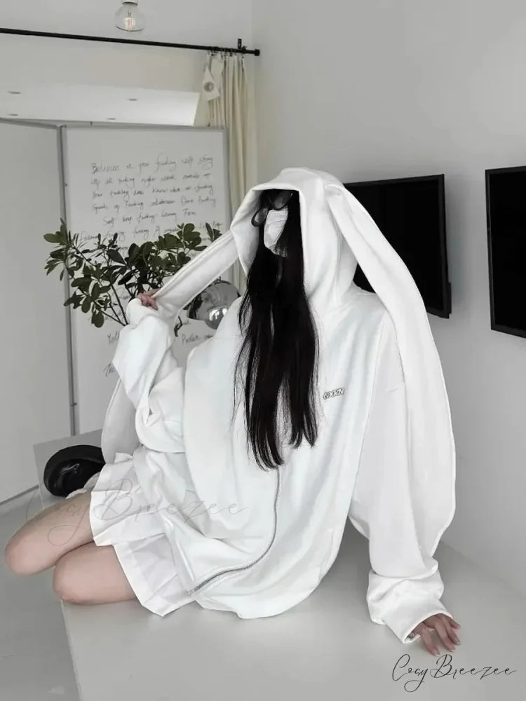 Bunny Girl Ears Hoodie hoodies-241228