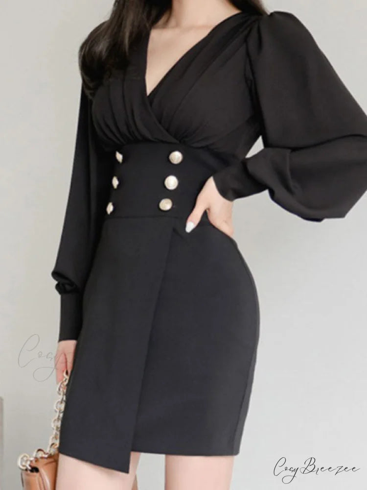 Button Down Graceful Nylon Varsity Jacket Black / S