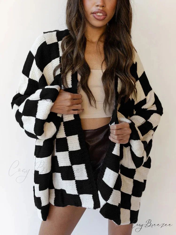 Button-Down Sweater Cardigan black / S cardigans-241228