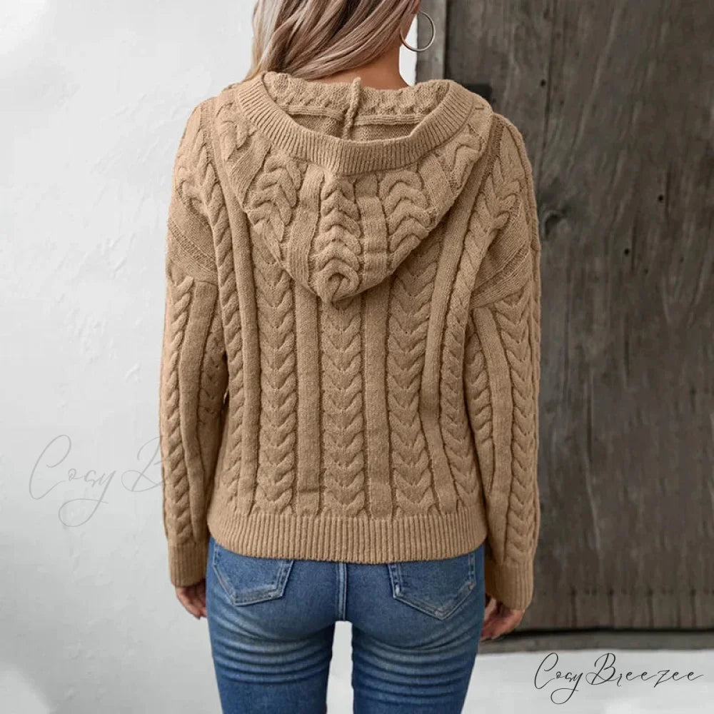 Button Retro Cardigan Sweater swraters-241228
