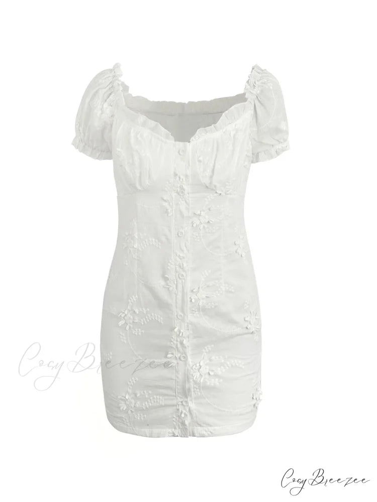 Buttoned Denim Graceful Y2K Corset Top