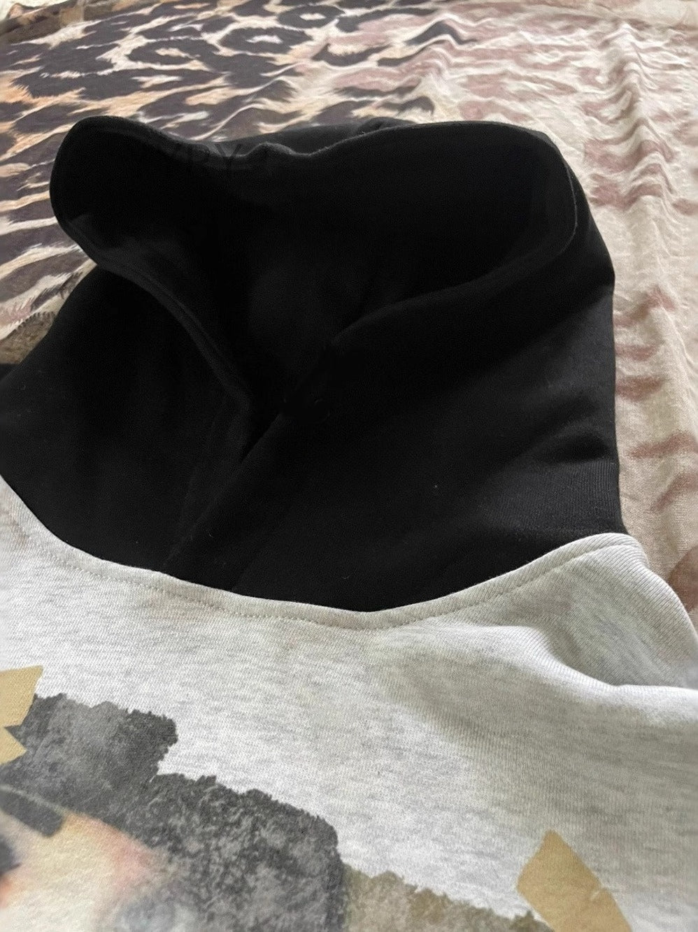 Vintage Colorblock Print Hoodie