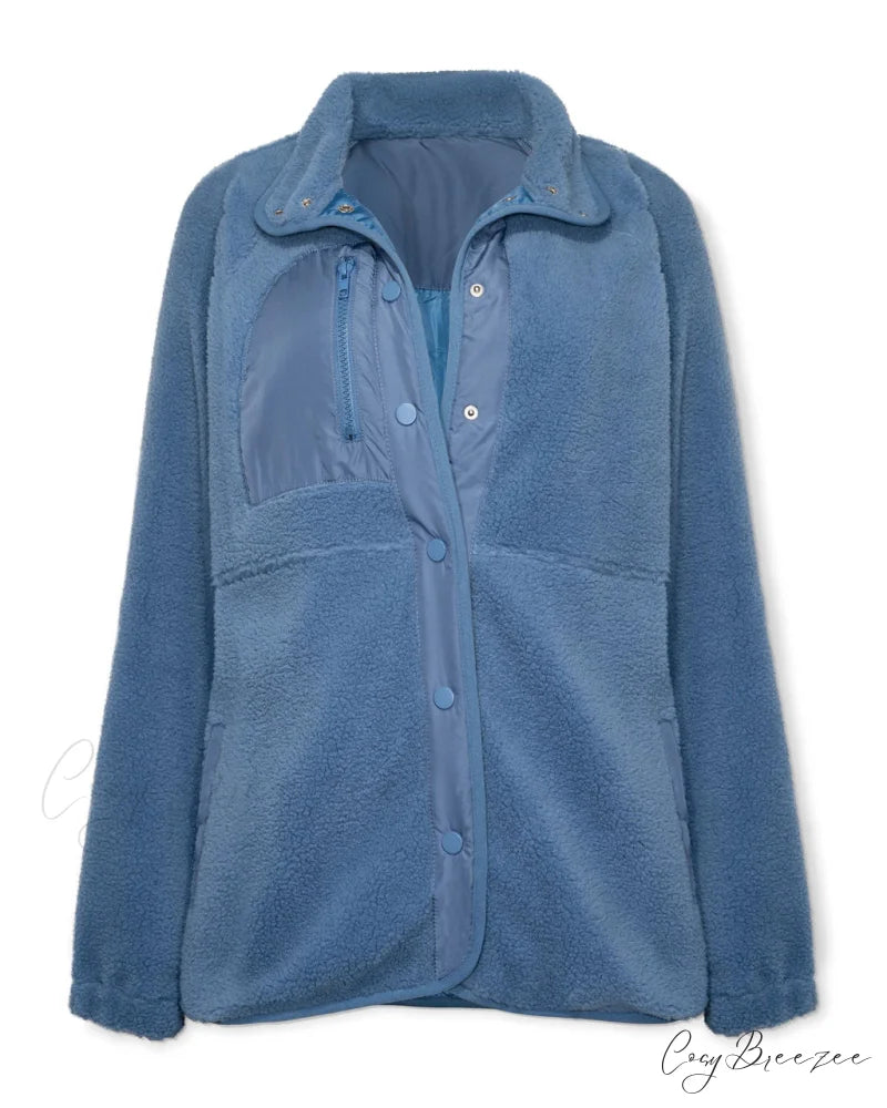 Cabin Fleece Jacket - Dusty Blue