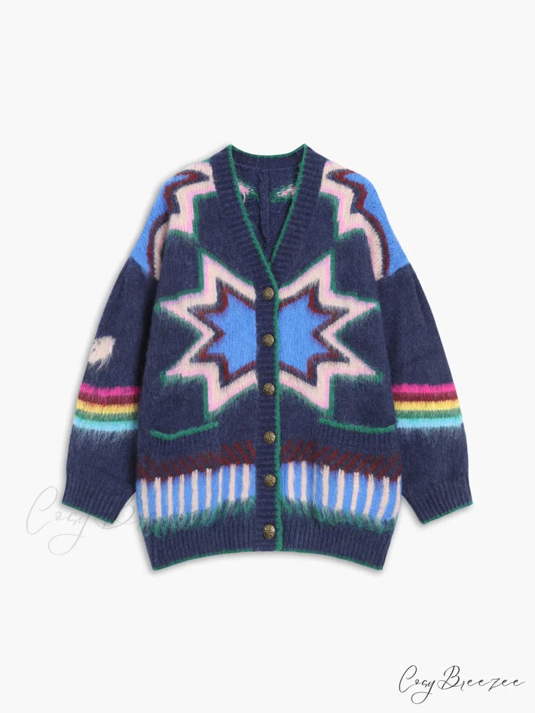 Caesars Charming Palace Cardigan Blue / XS