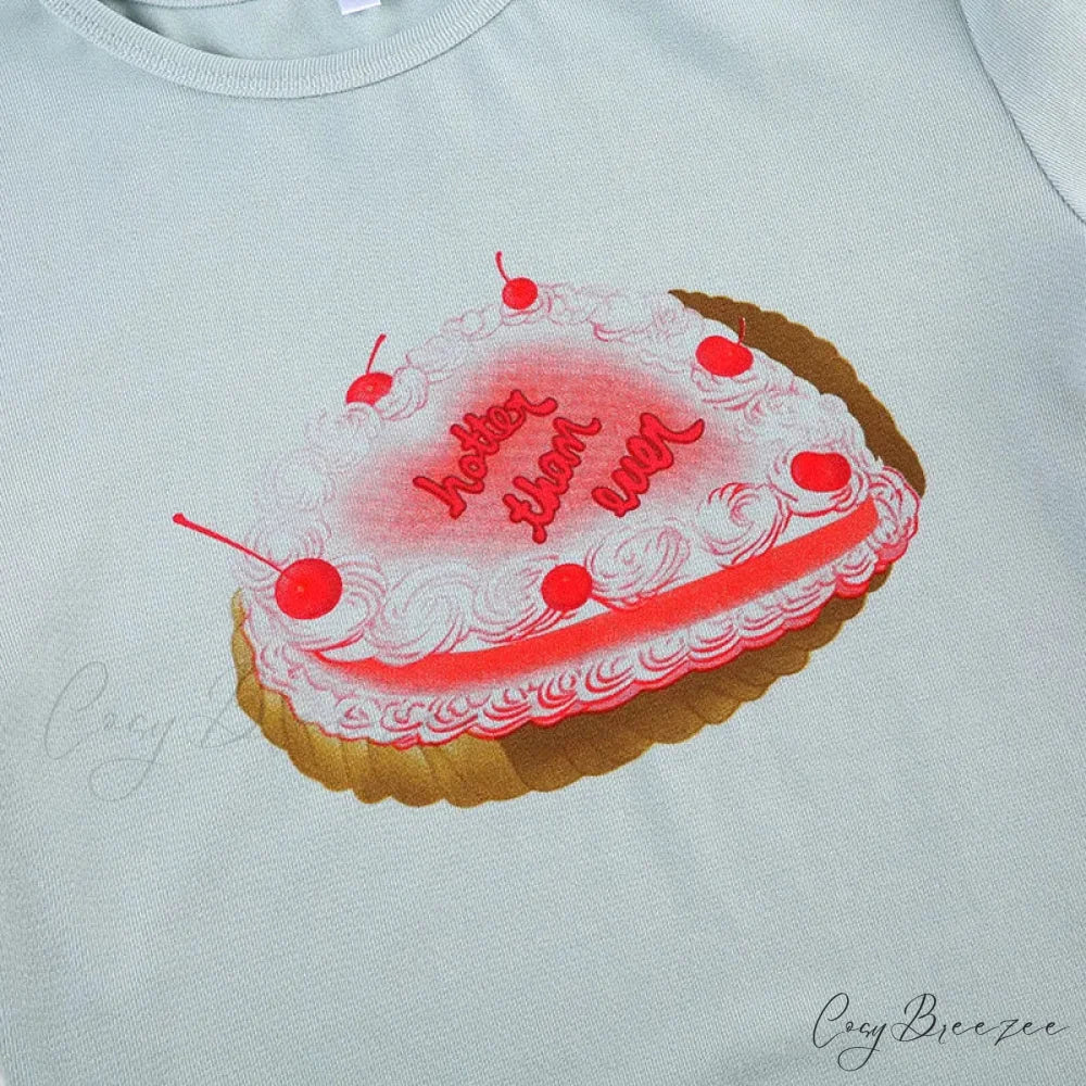 Cake Graphic Stylish Print Tee
