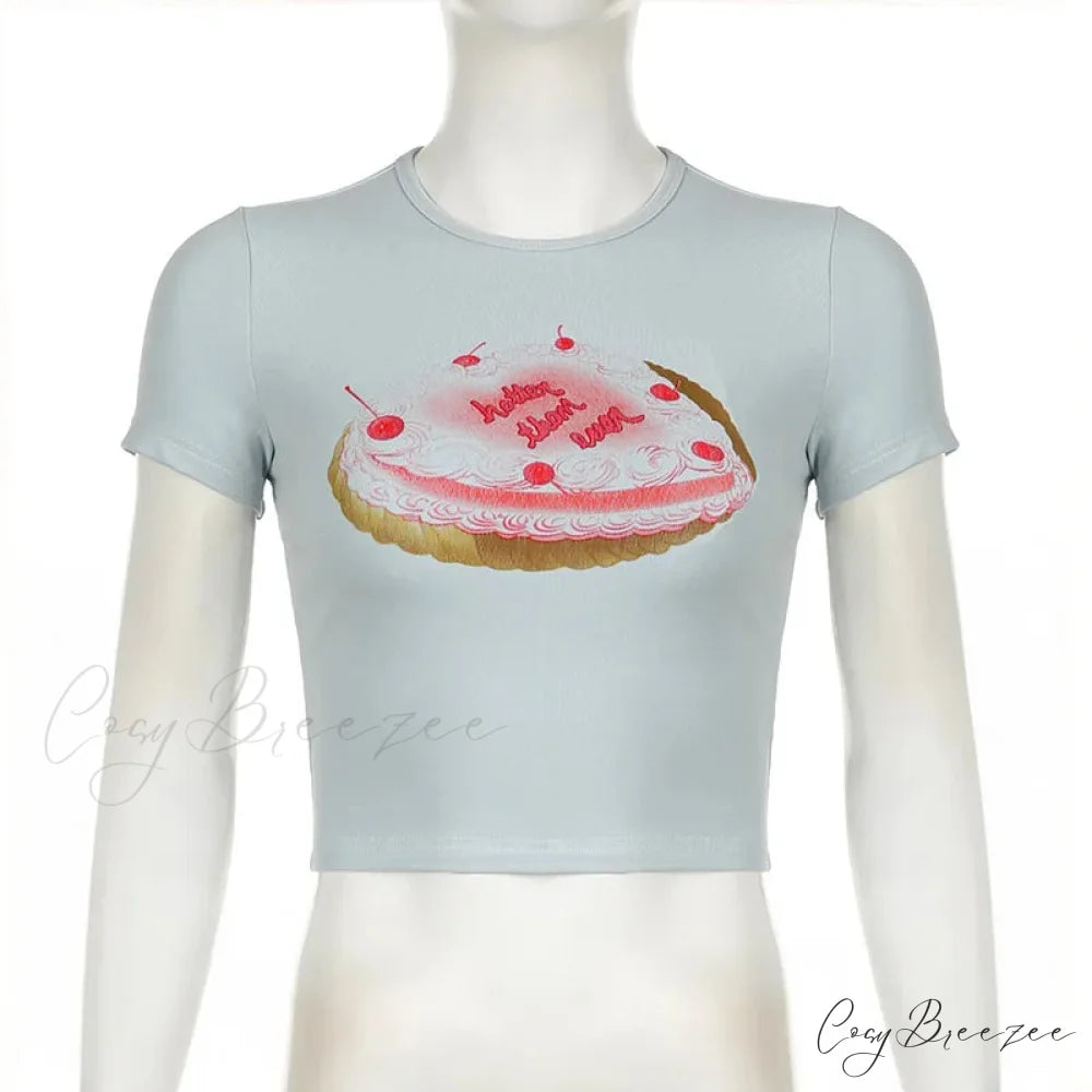 Cake Graphic Stylish Print Tee