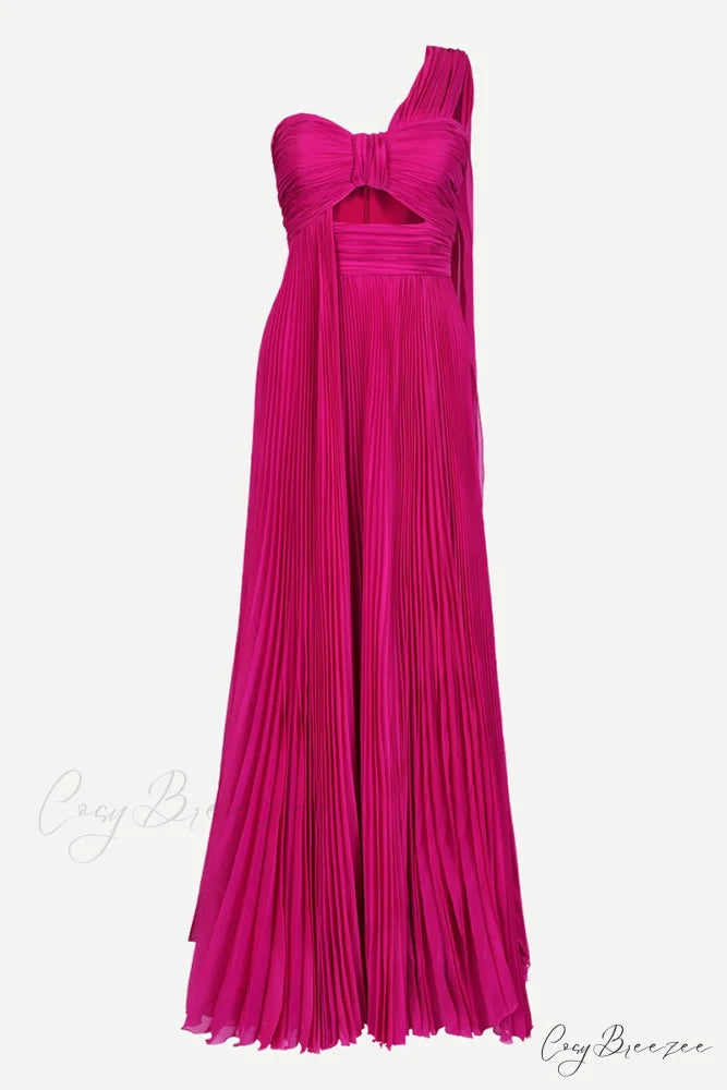 Calliope One-Shoulder Graceful Maxi Dress