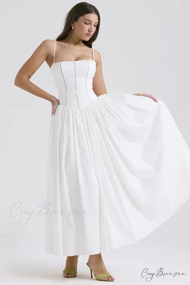 Callista Elegant Maxi Dress White / S