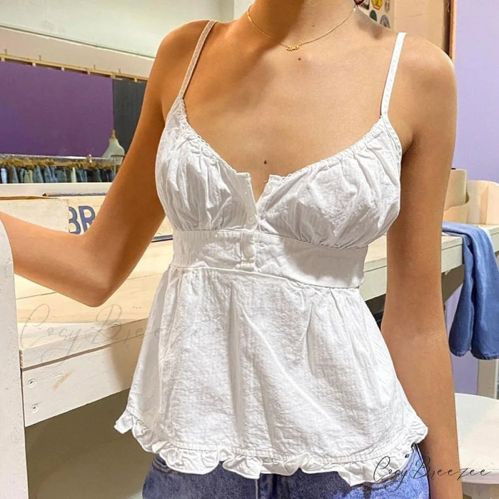 Cami Elegant Buttoned Top
