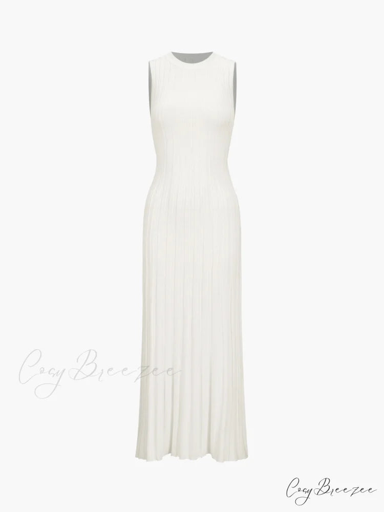 Camille Knit Graceful Pleat Maxi Dress