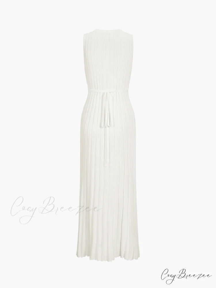Camille Knit Graceful Pleat Maxi Dress