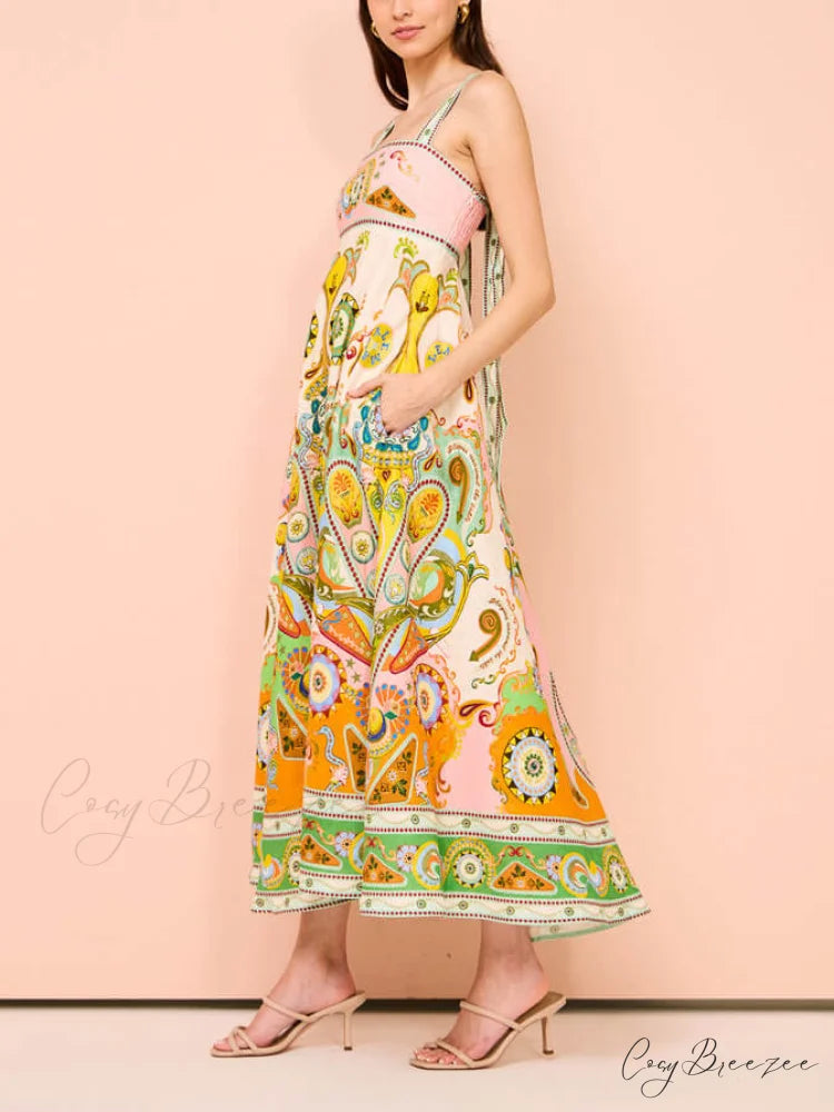 Camisole Unique Holiday Charming Print Madi Dress
