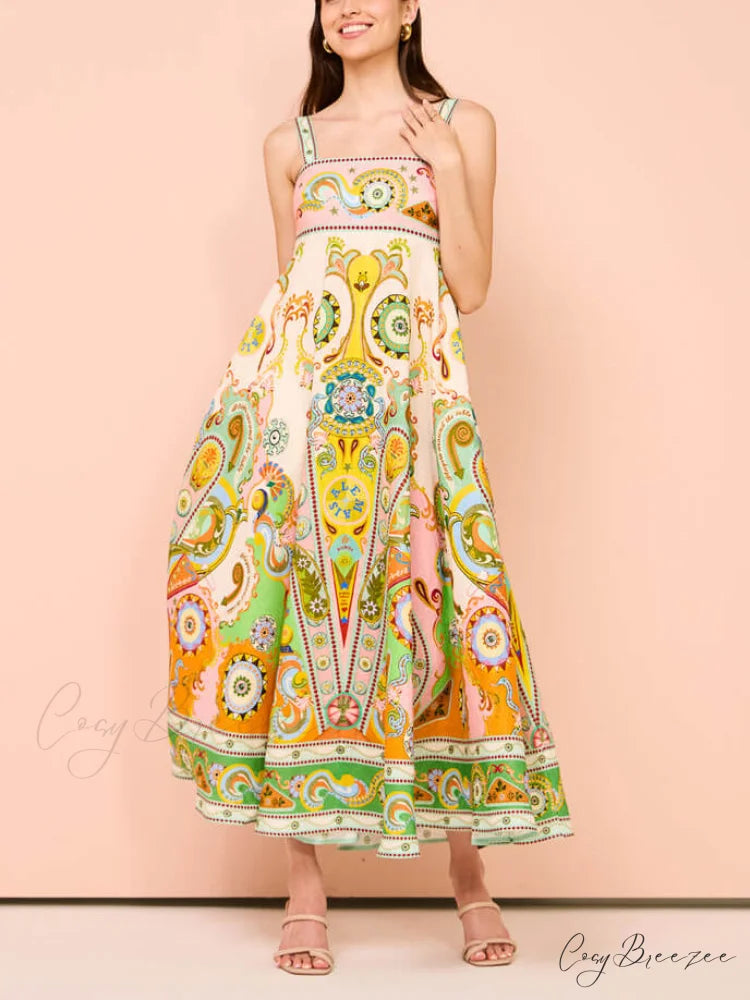 Camisole Unique Holiday Charming Print Madi Dress