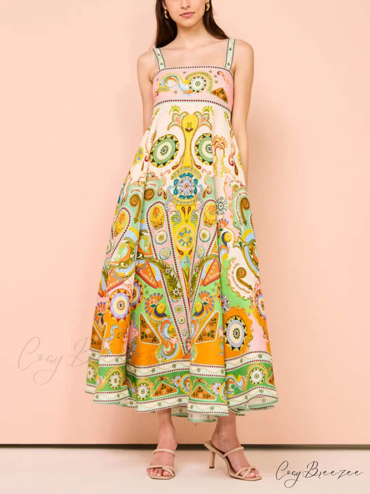 Camisole Unique Holiday Charming Print Madi Dress