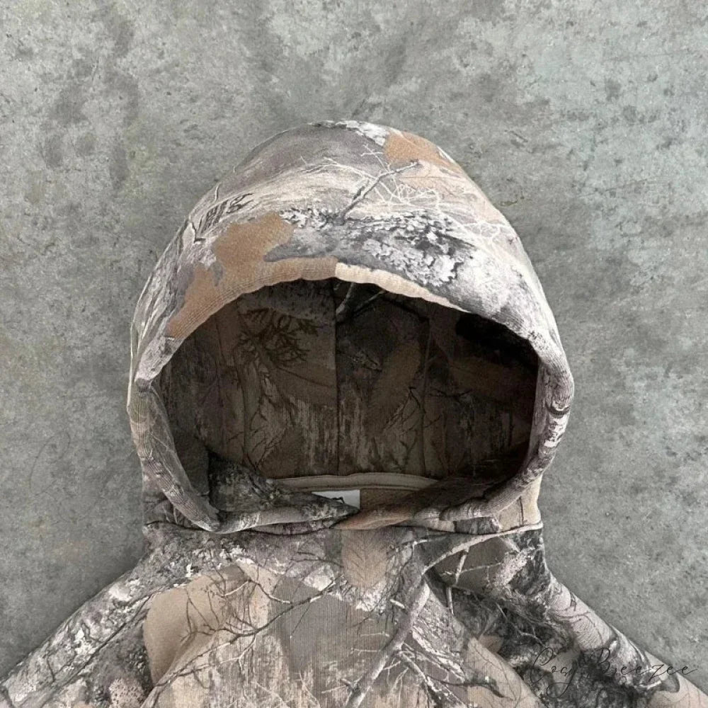Camo Printed Oversized Hoodie hoodies-241228