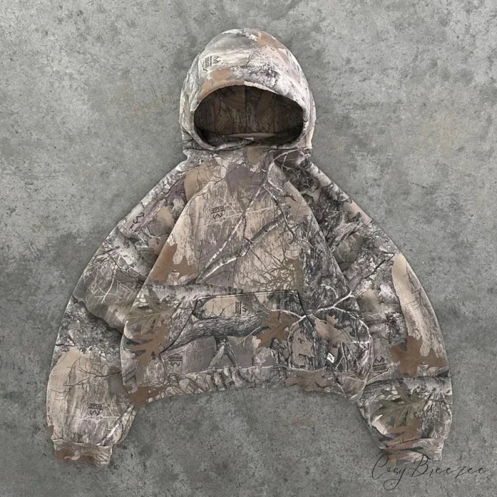 Camo Printed Oversized Hoodie hoodies-241228