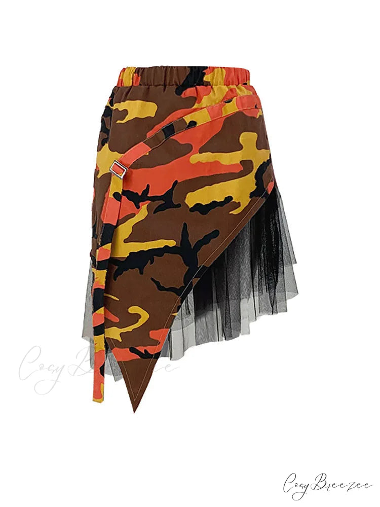 Camouflage Charming Loose Overall