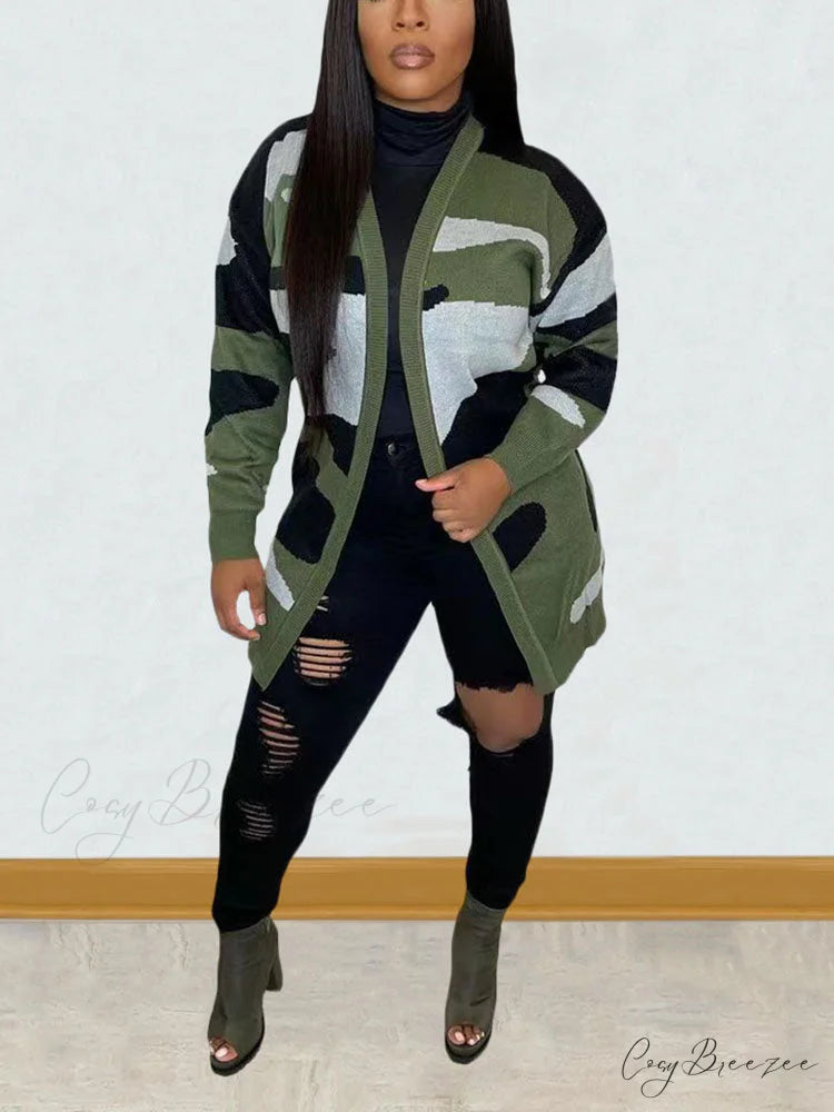 Camouflage Print Graceful Seamless Active Pants