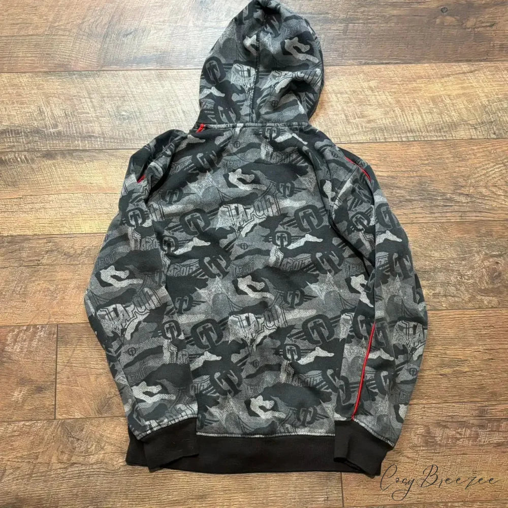 Camouflage Zipper Hoodie hoodies-241228
