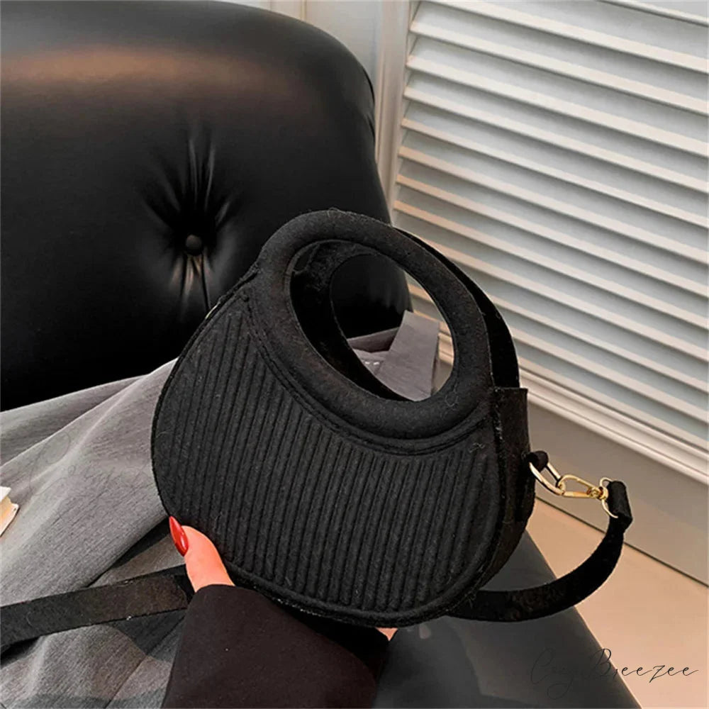 Candy Color Top-Handle Casual Crossbody Womens Handbag Black handbag-250126