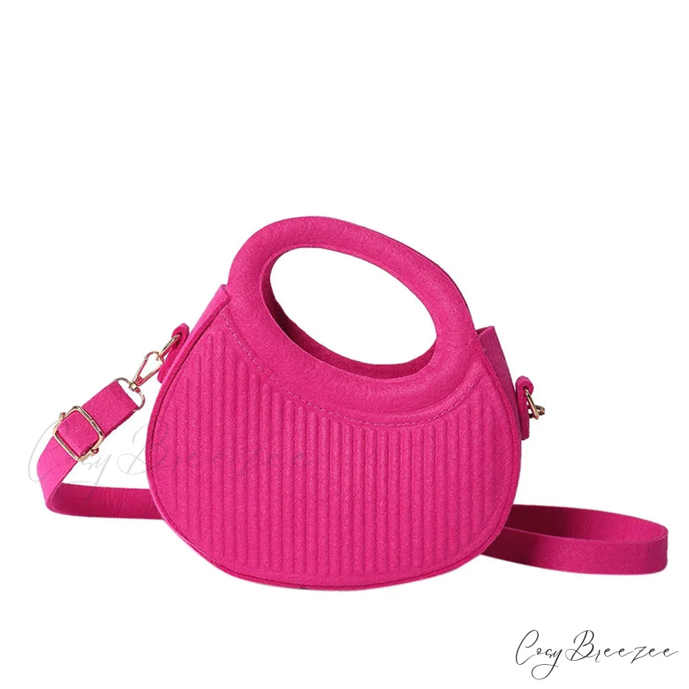 Candy Color Top-Handle Casual Crossbody Womens Handbag Rose red handbag-250126