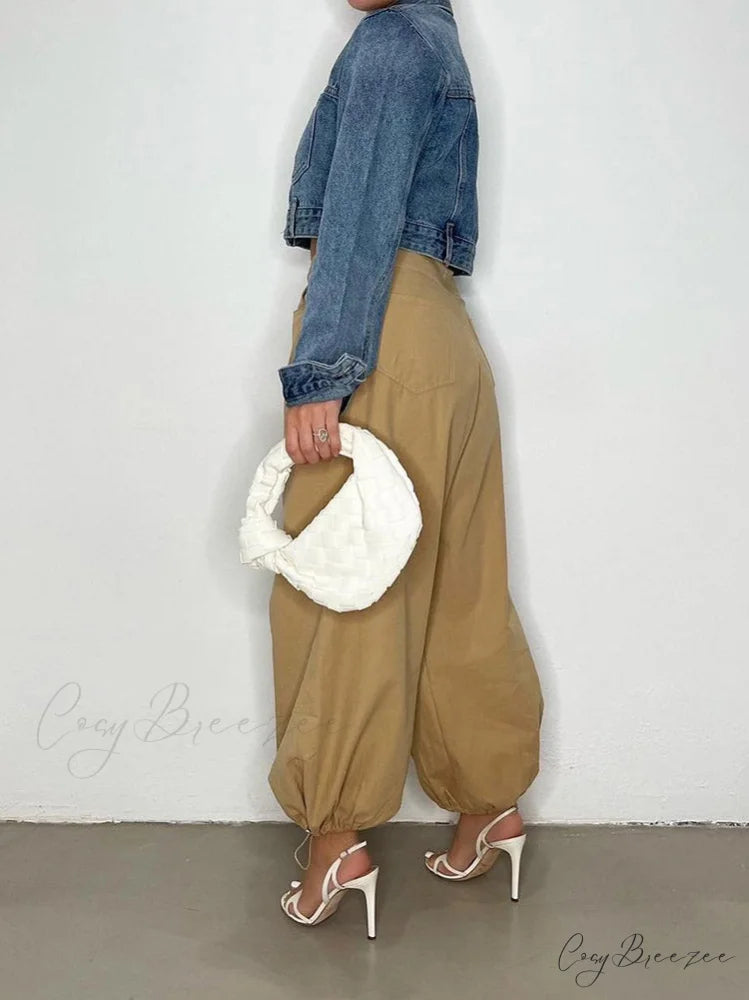 Cargo Camouflage Graceful Patchwork Jeans