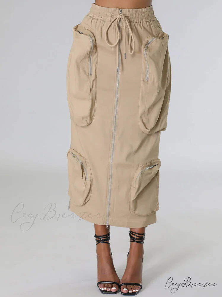 Cargo Pocket Graceful Micro Mini Skirt