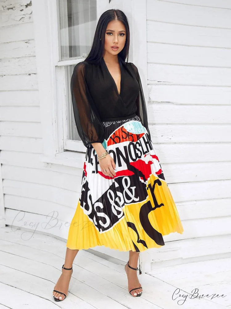 Cargo Pocket Graceful Zipper Skirt