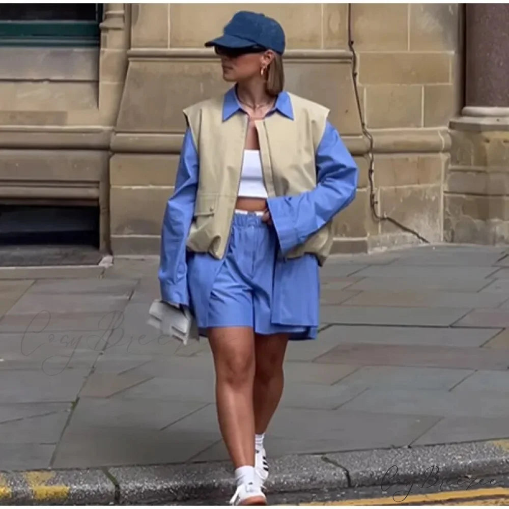 Cargo Pocket Stylish Drawstring Waistcoat