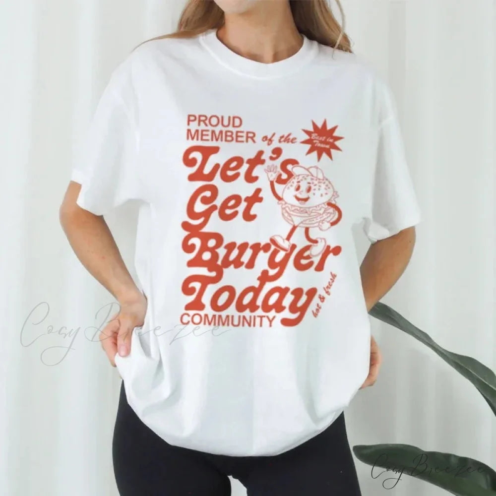 Cartoon Burger Stylish Graphic Tee