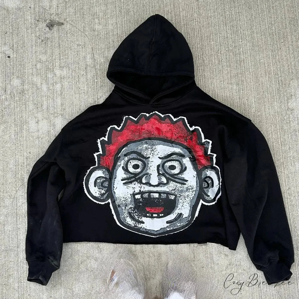 Cartoon Graphic Oversized Hoodie hoodies-241228