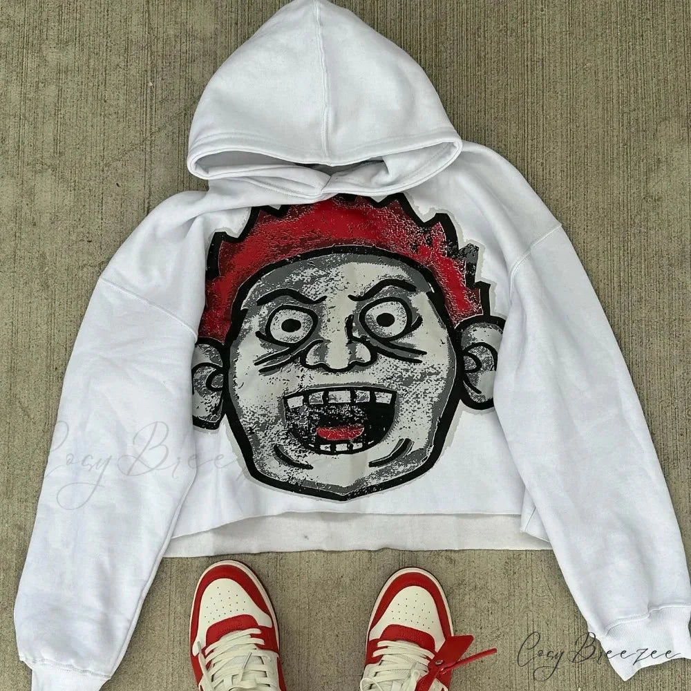 Cartoon Graphic Oversized Hoodie hoodies-241228