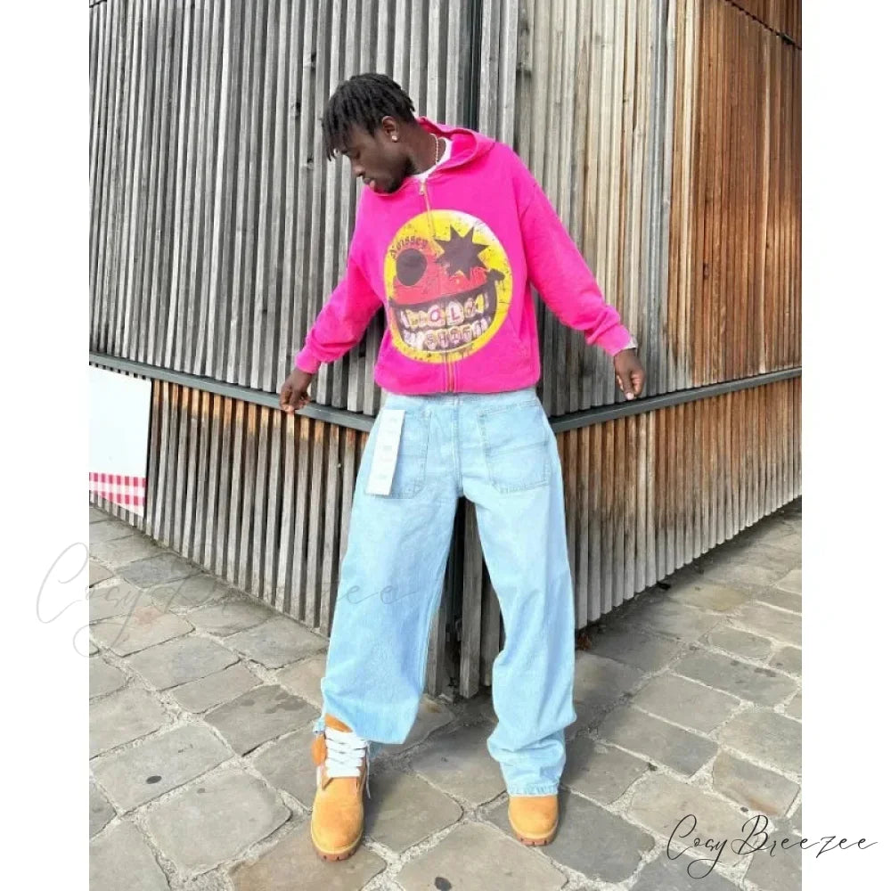 Cartoon Pattern Zipper Hoodie hoodies-241228