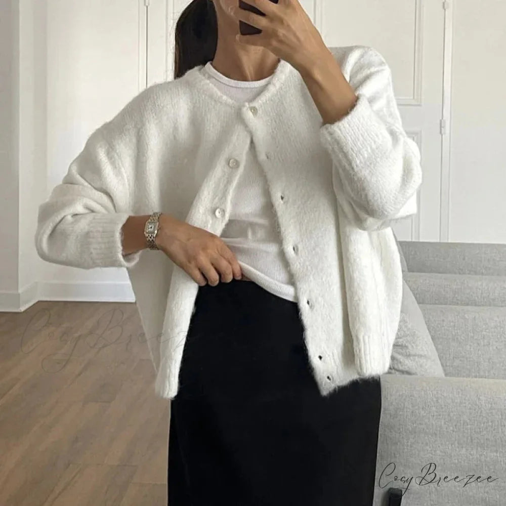 Cashmere Soft Single-breasted Knit Cardigan cardigans-241228