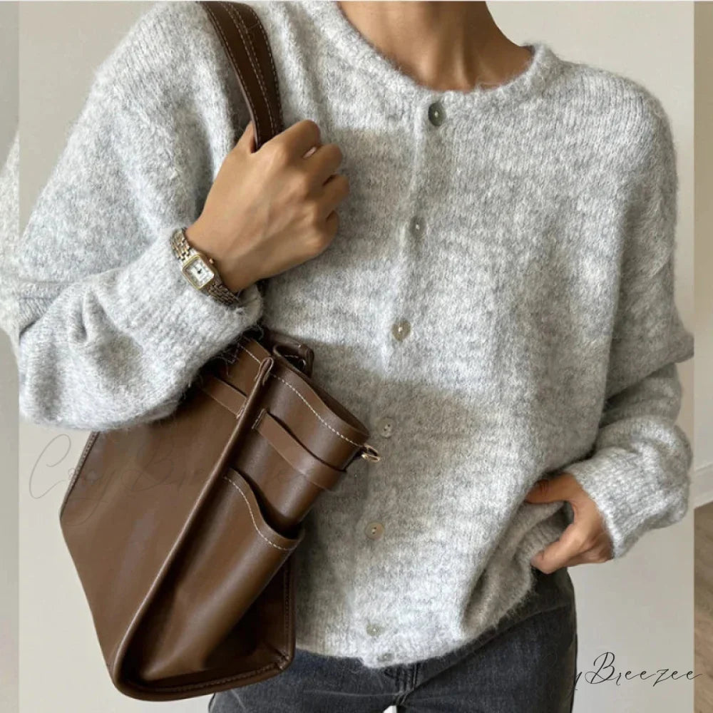 Cashmere Soft Single-breasted Knit Cardigan cardigans-241228