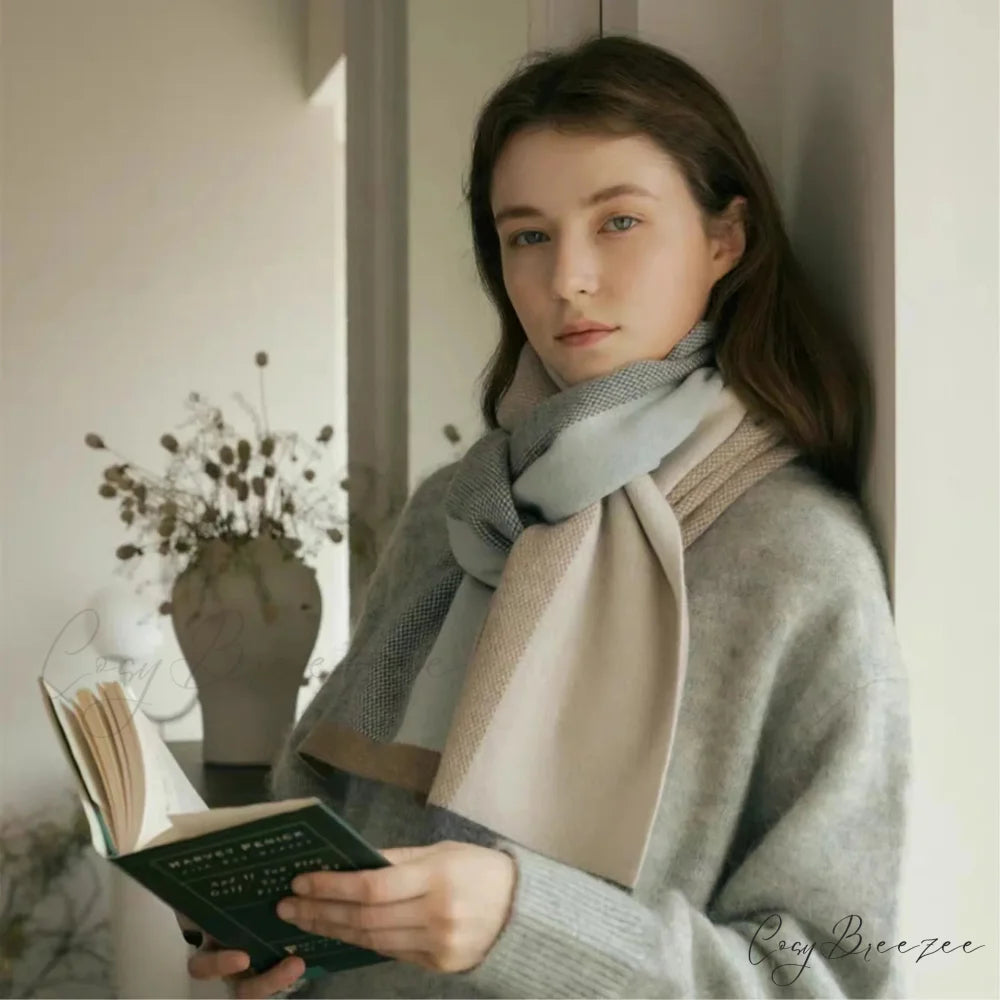 Cashmere Winter Scarf for Women - Designer Knit Warmth