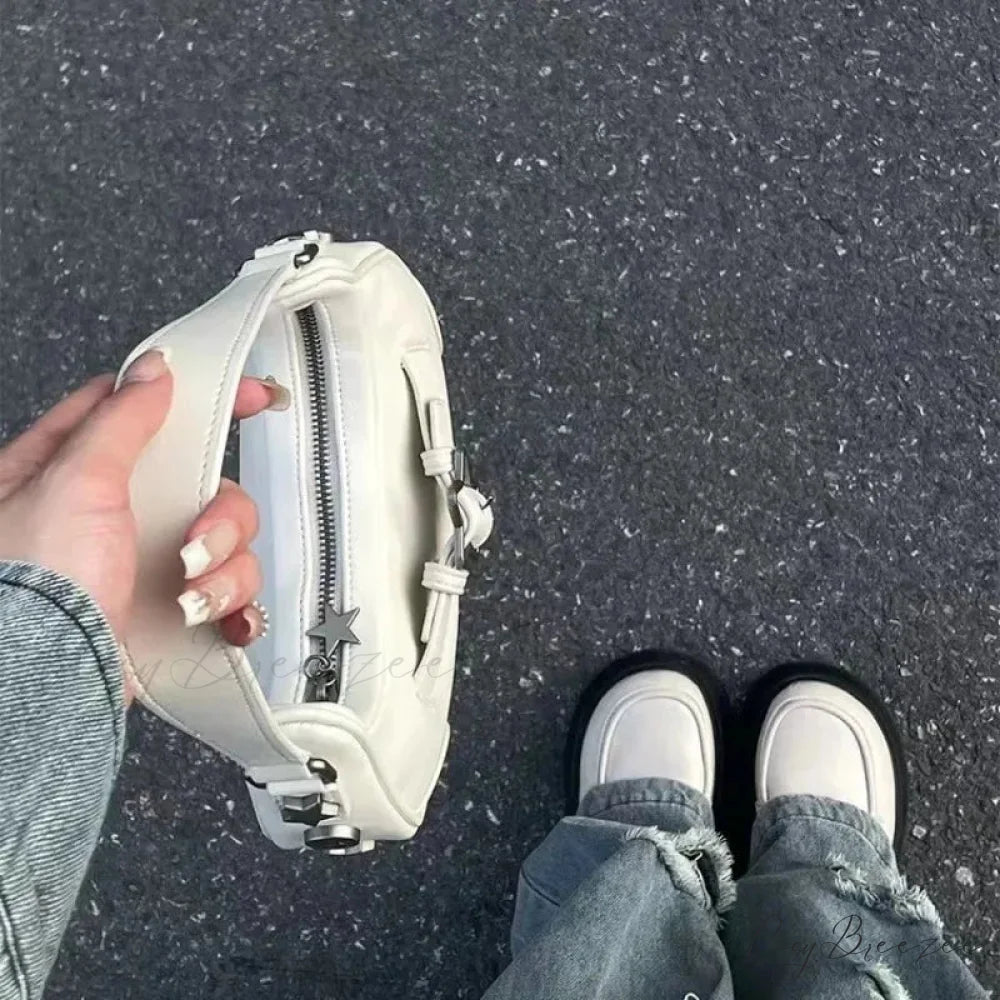 Casual Cute White Star Shoulder Bag shoulder-250126