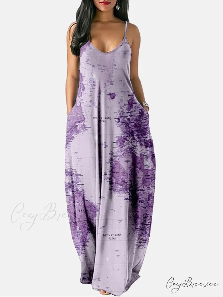 Casual Low Waist Ruched Trim Classic Baggy Cargo Pants - White Purple / S