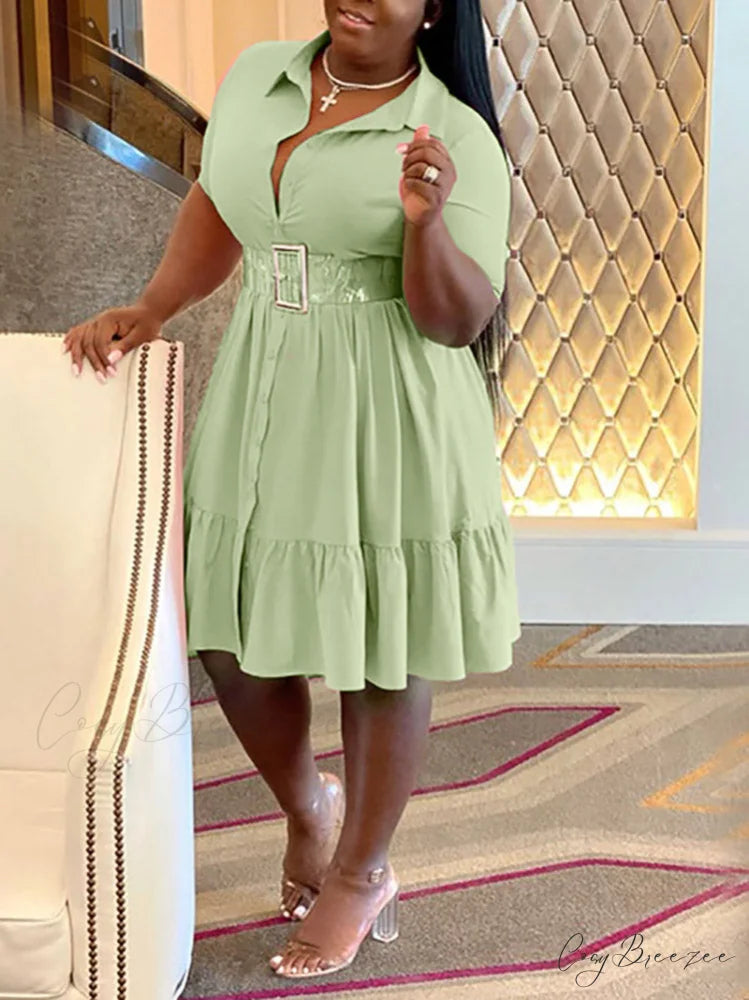 Casual Solid Back Trendy Cut Out T-Shirt Dress