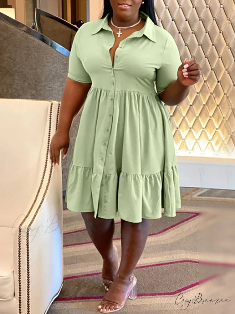 Casual Solid Back Trendy Cut Out T-Shirt Dress