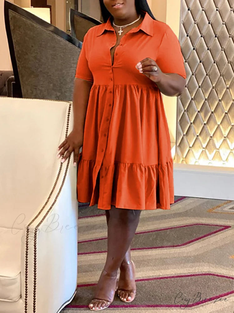 Casual Solid Back Trendy Cut Out T-Shirt Dress
