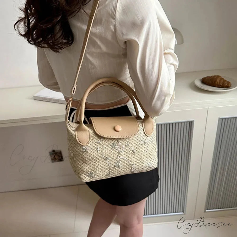 Casual Straw Crossbody Beach Handbag handbag-250126