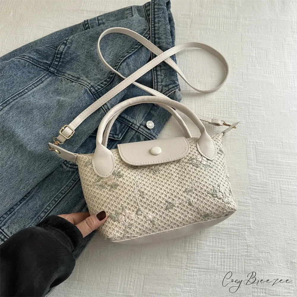 Casual Straw Crossbody Beach Handbag Beige / 20.5x13.5x10cm handbag-250126