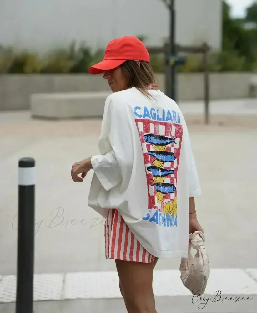 Casual Urban Dark Long Sleeve Tee white10 / S t-shirt-250223