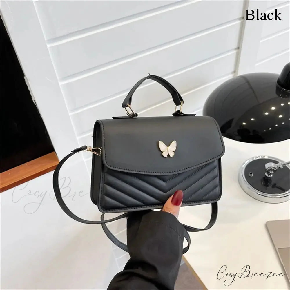 Casual Western Small Crossbody Handbag Black handbag-250126