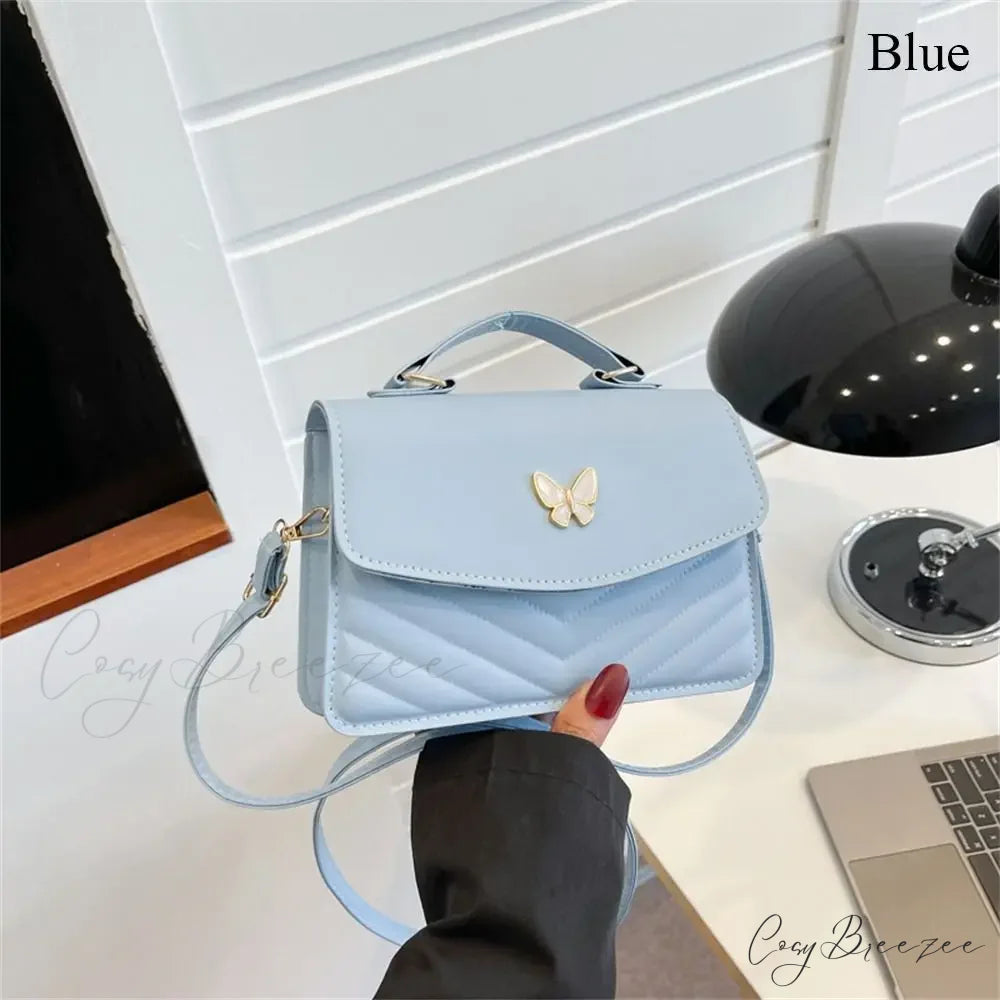 Casual Western Small Crossbody Handbag Blue handbag-250126
